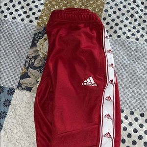 red adidas sweatpants